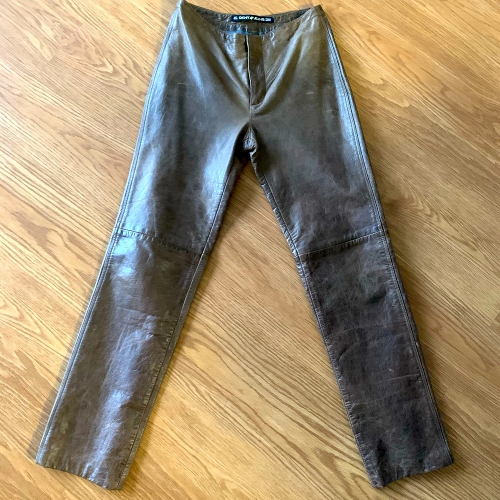 DKNY genuine leather pants